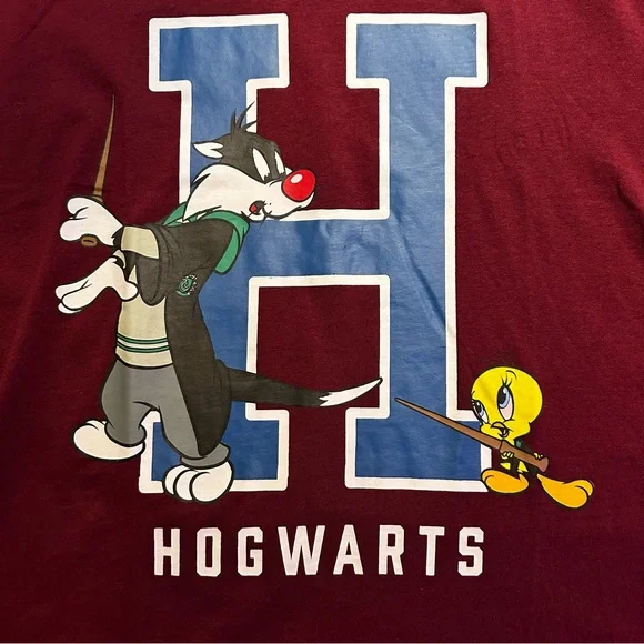 SALE!! Hogwarts Slytherin Sylvester and Tweety shirt - Picture 1 of 9